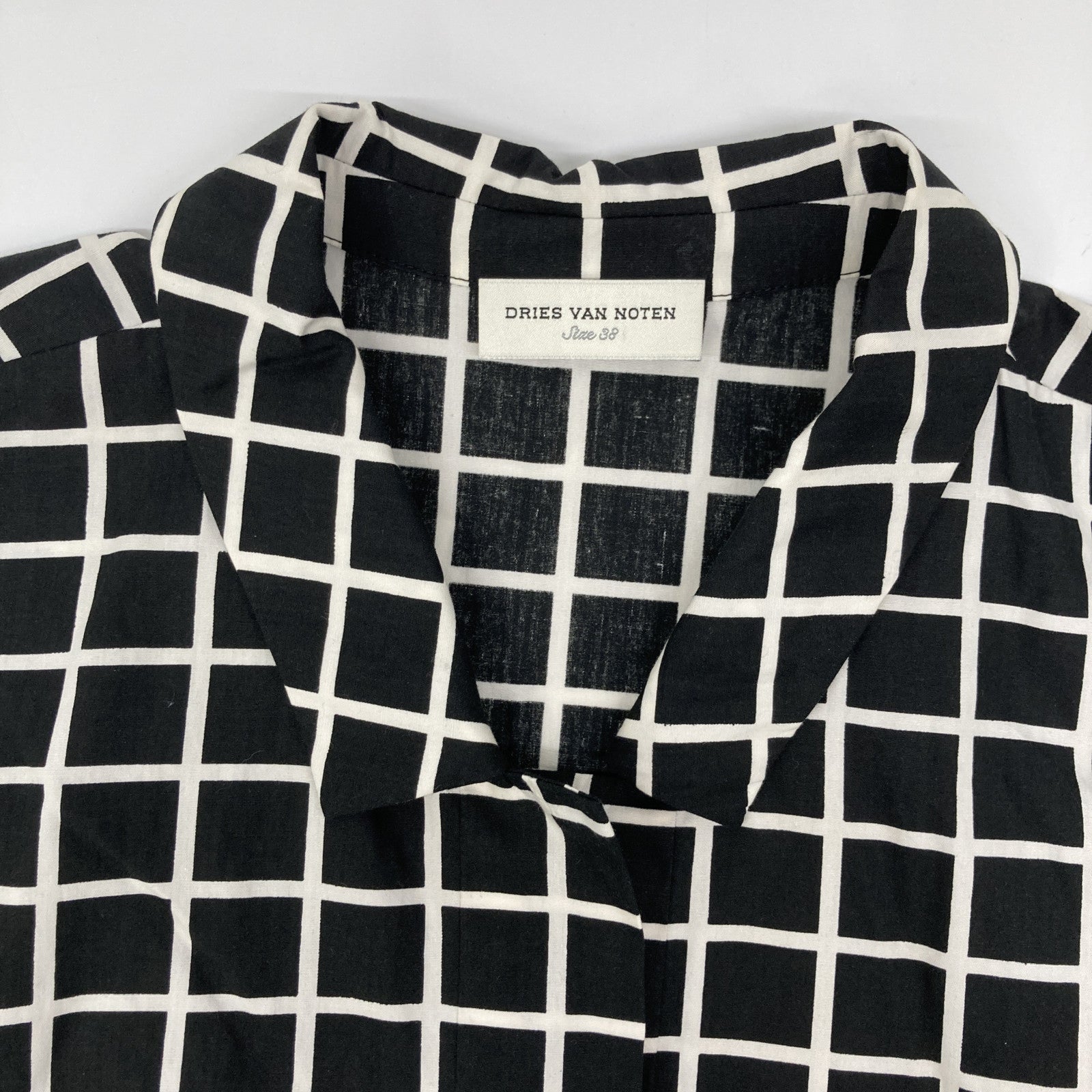 DRIES VAN NOTEN ドリスヴァンノッテン ブラック×ホワイト チェックワンピース ワンピース