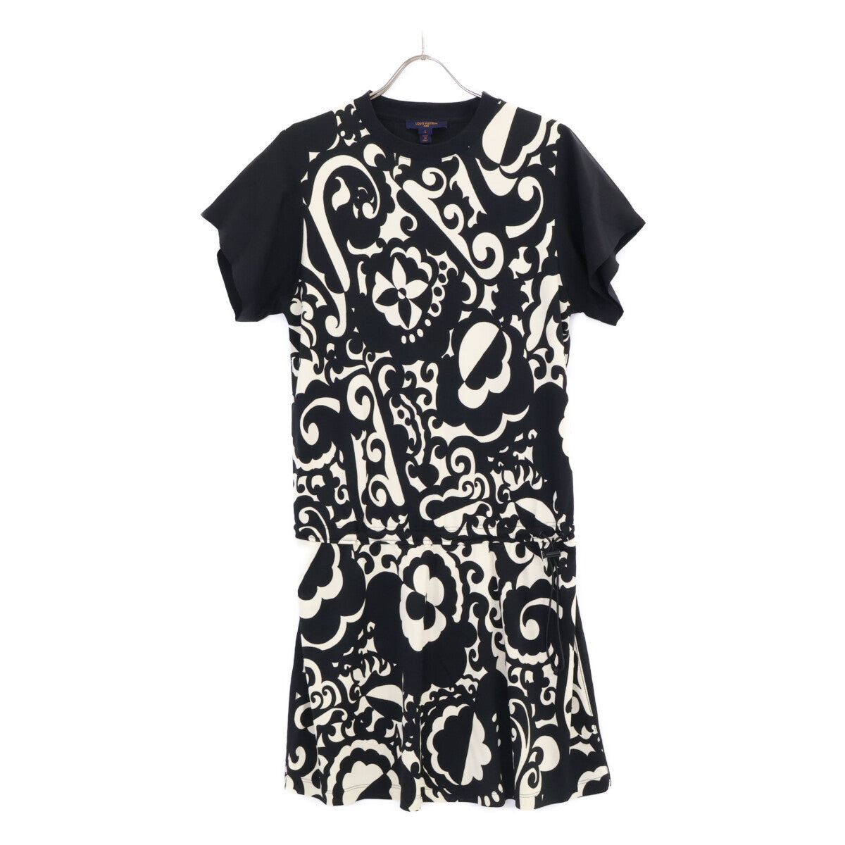 LOUIS VUITTON 【Beautiful condition / Domestic genuine product】RW181W GAP FEDR34 Waist gathered silk x cotton dress