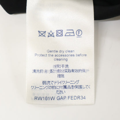 LOUIS VUITTON ルイヴィトン 【美品/国内正規】RW181W GAP FEDR34 ウエストギャザー シルクｘコットン ワンピース