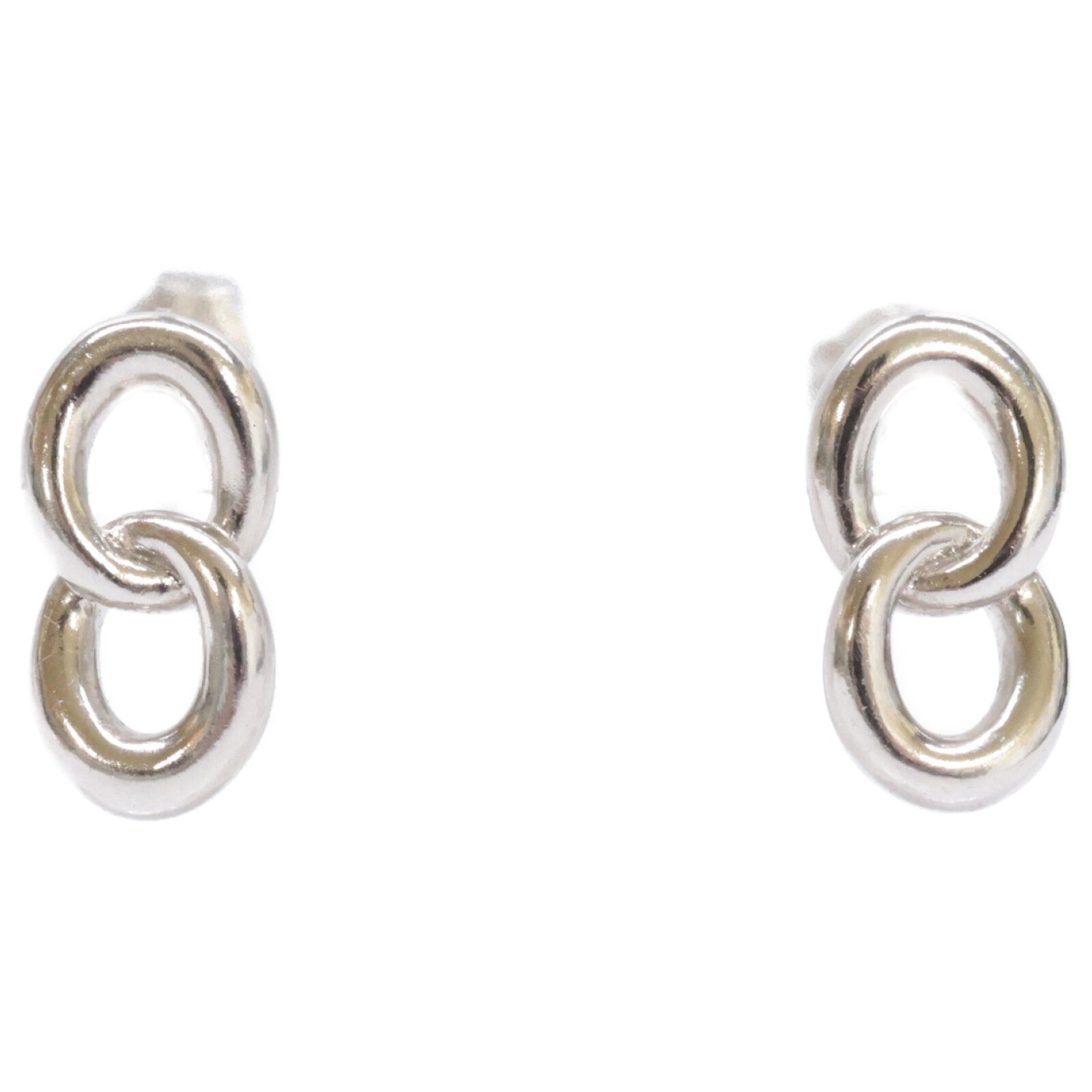 ete 925 K18 Double Circle Earrings