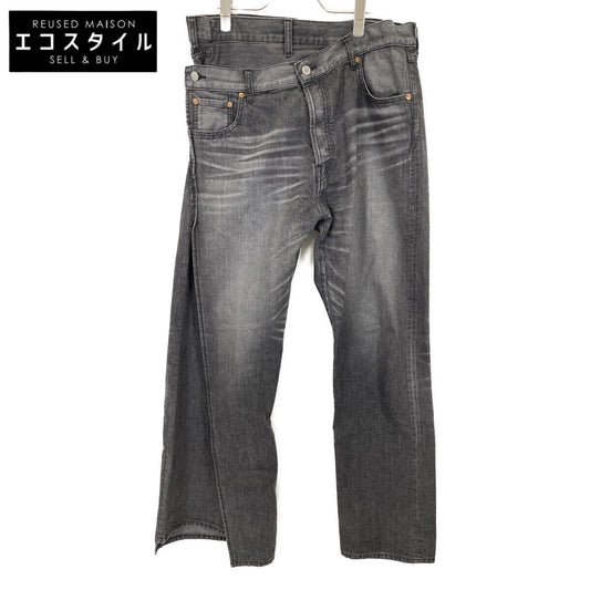 JUNYA WATANABE MAN ジュンヤワタナベマン ×リーバイス ブラック AD2024 WO-P216 ラップデザイン テデニムパンツ ボトムス