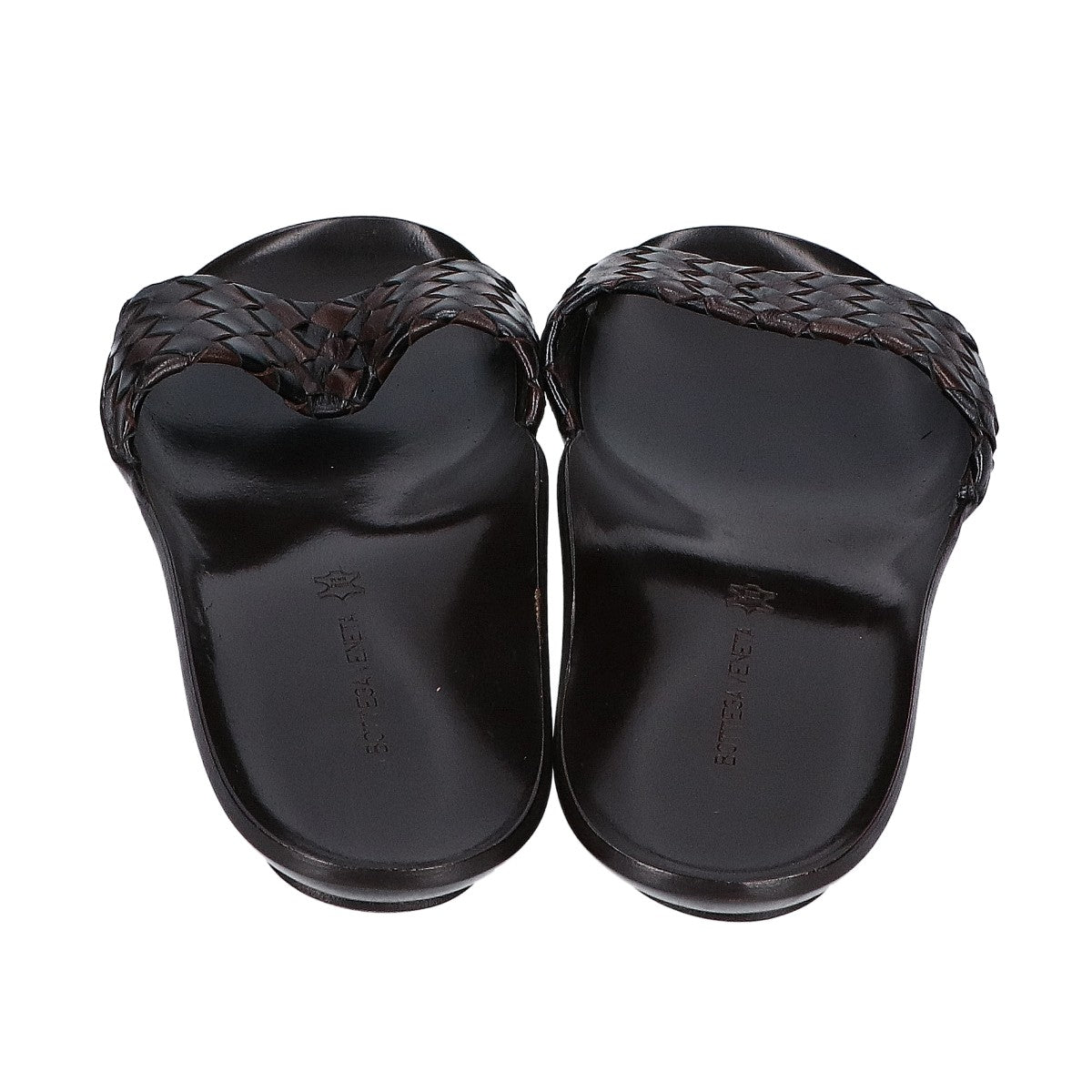 BOTTEGA VENETA ボッテガヴェネタ 【美品】レザー イントレチャート フラットサンダル/ シューズ
