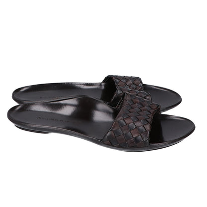 BOTTEGA VENETA 葆蝶家 【美品】皮革编织平底凉鞋/鞋履