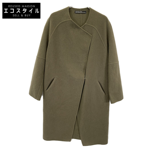 BROWN 21020510000530 Cashmere Wool Collarless Coat Coat S Women's