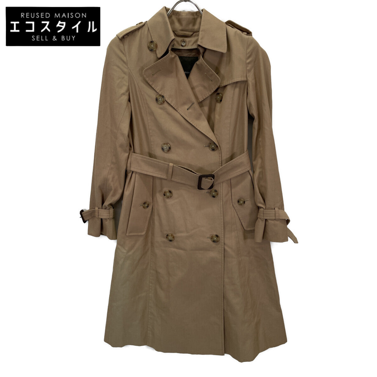 G5A04-810-44 Beige Lined Trench Coat Coats 34 Women's