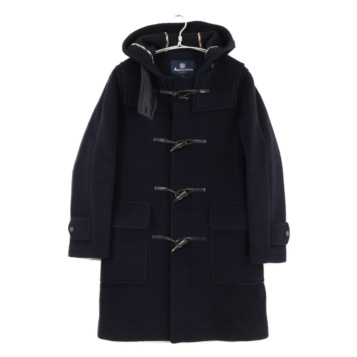 Aquascutum Aquascutum Navy 2227452858 Wool Duffle Coat Coat