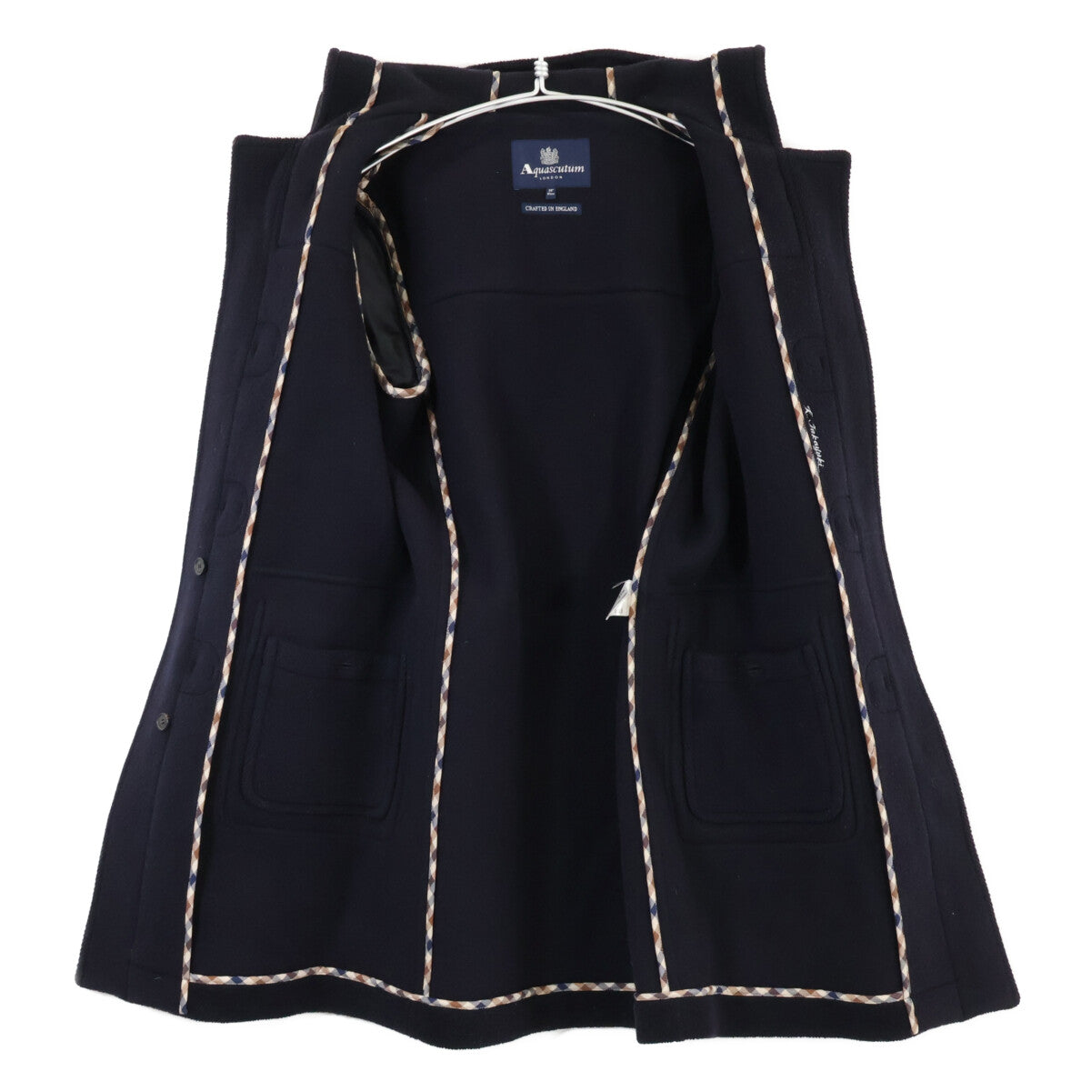 Aquascutum Aquascutum Navy 2227452858 Wool Duffle Coat Coat
