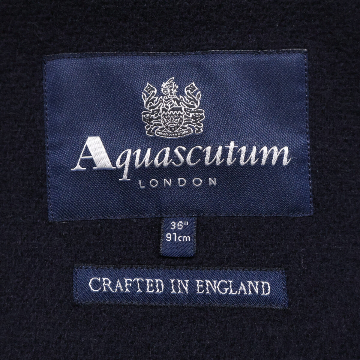 Aquascutum アクアスキュータム ネイビー 2227452858 ウール ダッフルコート コート