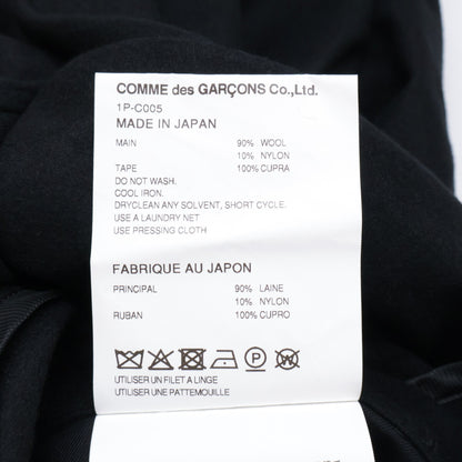 BLACKCOMMEdesGARCONS ブラックコムデギャルソン 【新品同様/25AW】1P-C005 AD2025 ウール フラノ コート
