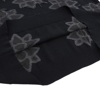美品 Prime-Over Flower Pigment Dyed Intarsia Knit Pullover 上衣 黑色×灰色 11251361203 上衣 2 男式