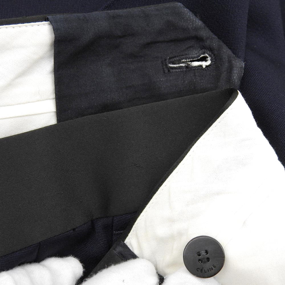 Phoebe Philo Era Cropped Slacks Pants Bottoms Women's Navy 36 Bottoms 36 Women's