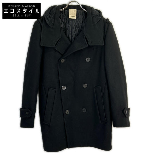 COWY-CA1-1005 Black Pea Coat 52 Men's