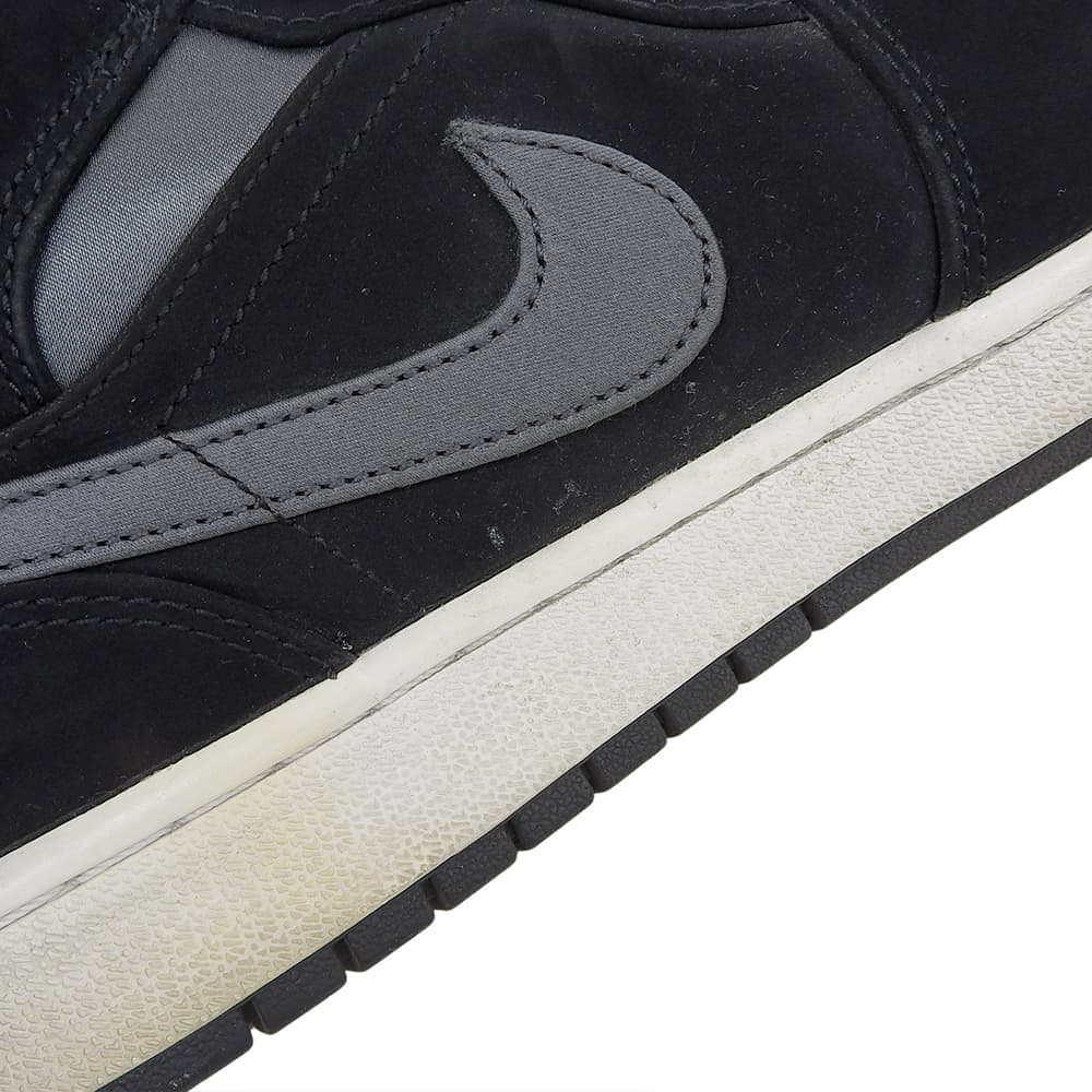 NIKE ナイキ IR JORDAN 1 MID SE スニーカー シューズ メンズ ブラック グレー 27.5cm 19年製 852542-012 シューズ 9.5(US)