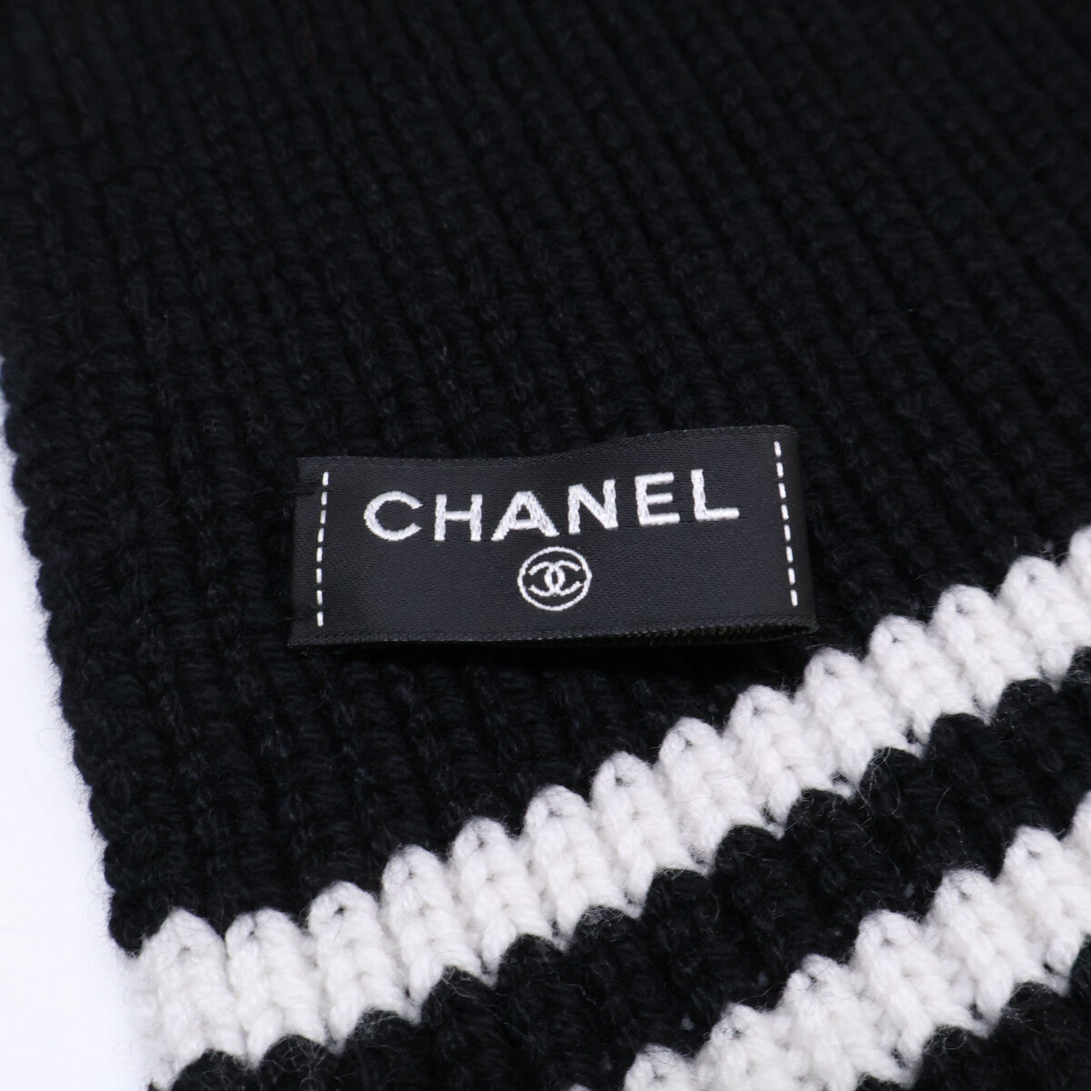 CHANEL シャネル カシミヤ100 ロゴ マルチワッペン マフラー マフラー