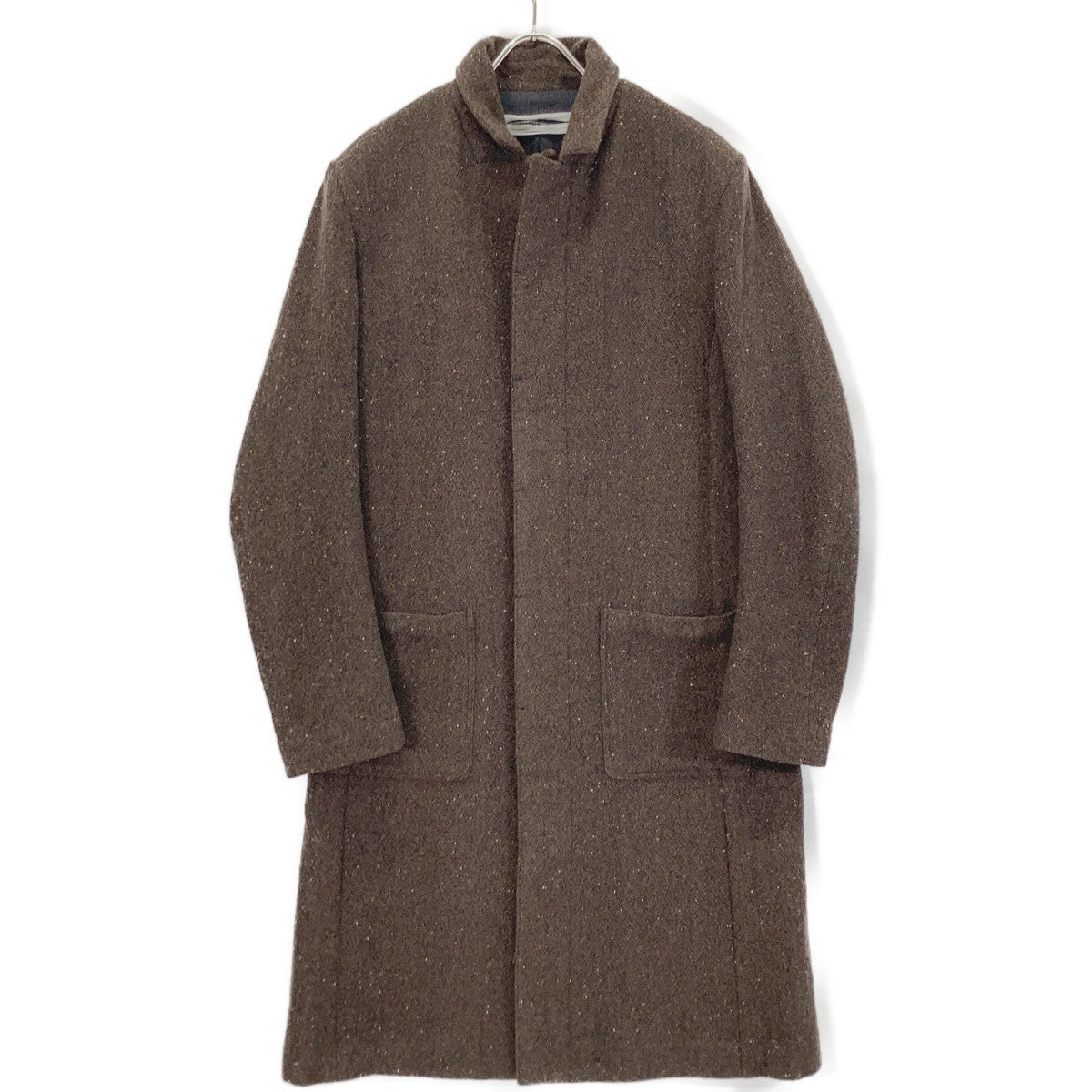 individual sentiments Individual Sentiments 20AW Brown CO41-MW15-NO Tweed Long Coat Coat