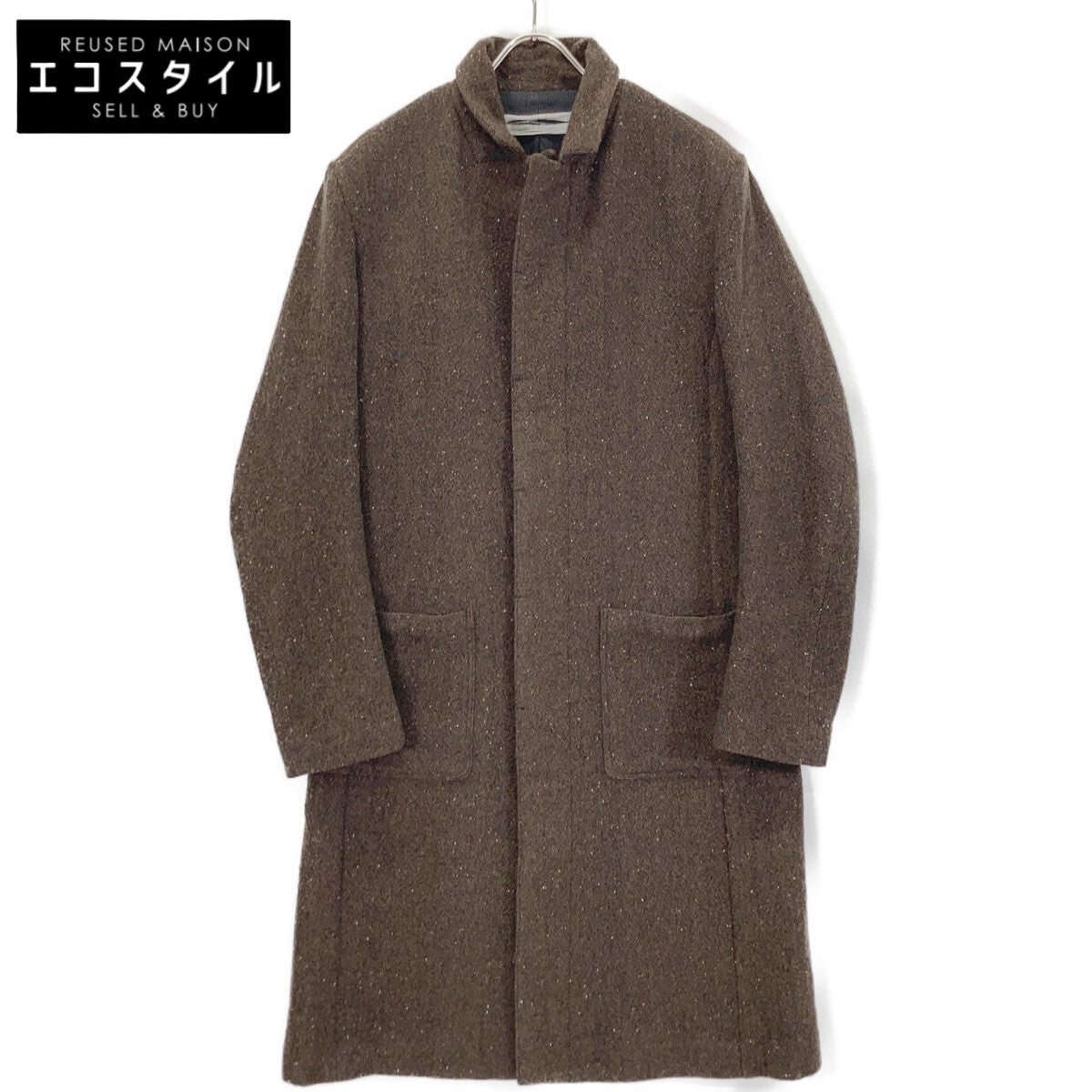 individual sentiments Individual Sentiments 20AW Brown CO41-MW15-NO Tweed Long Coat Coat