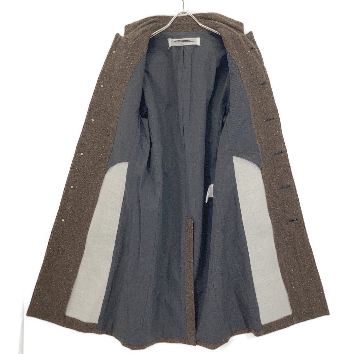 individual sentiments Individual Sentiments 20AW Brown CO41-MW15-NO Tweed Long Coat Coat