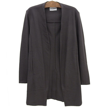Excellent Condition Wool Long Cardigan Charcoal Gray 4 AJ32-085 Tops Men's Tops 40 Men's
