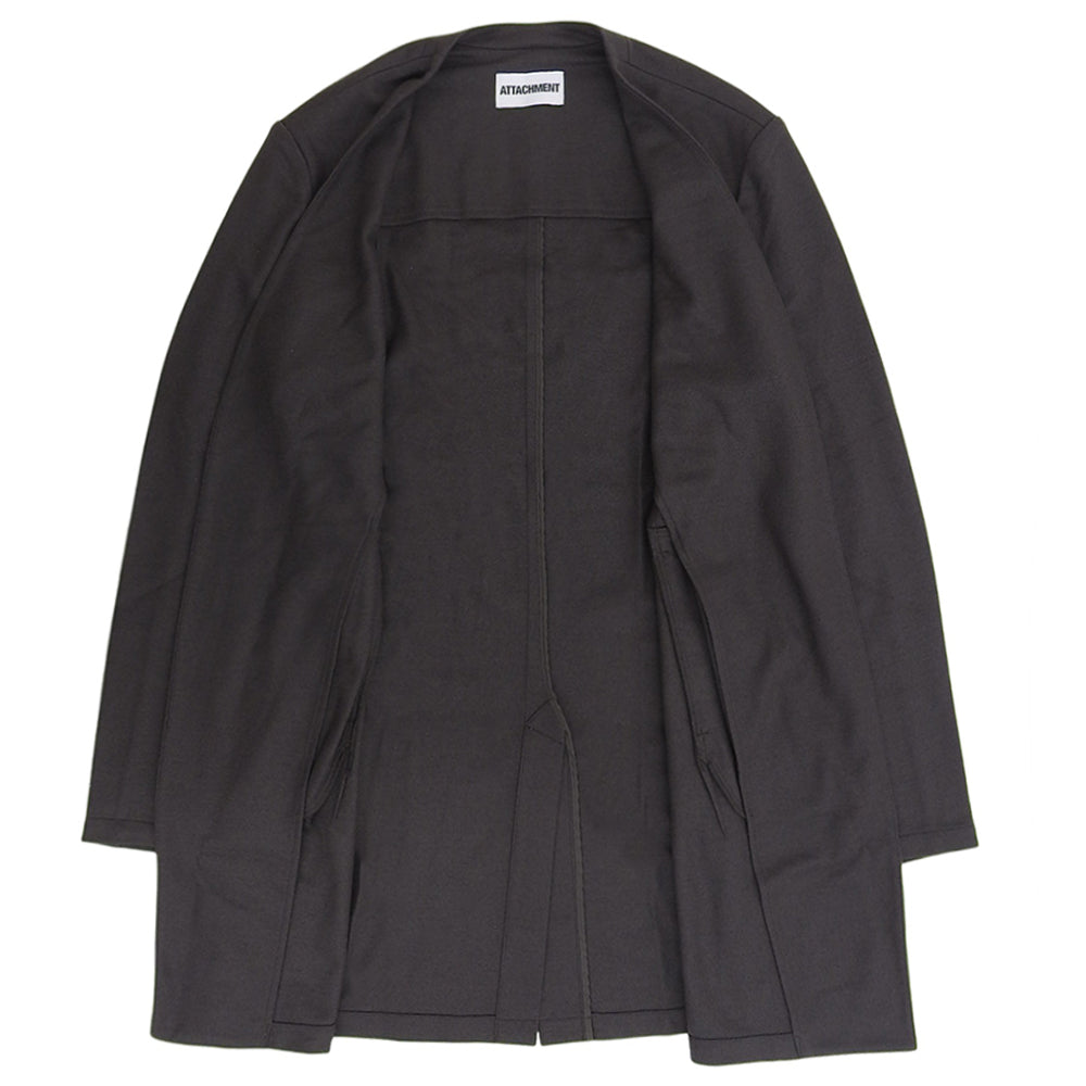 ATTACHMENT アタッチメント 美品 ウール ロングカーディガン チャコールグレー 4 AJ32-085 トップス メンズ トップス