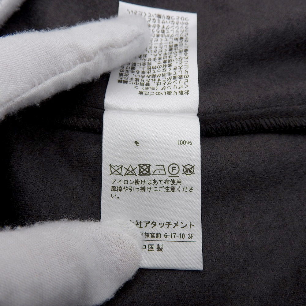 ATTACHMENT アタッチメント 美品 ウール ロングカーディガン チャコールグレー 4 AJ32-085 トップス メンズ トップス
