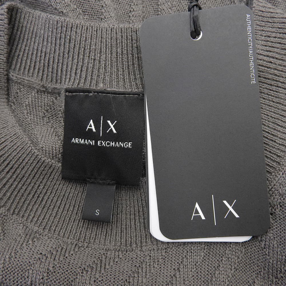 全新浮雕针织圆领毛衣 上衣 灰色 S XM001560 AF11982 24年款 上衣 S 男士