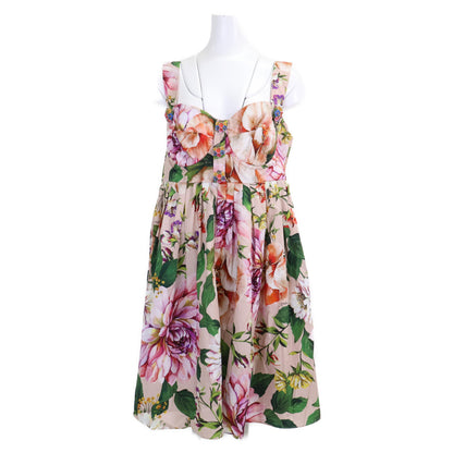 [Excellent Condition/Domestic Authentic] F610WT/HS5F8 Floral Flower Button Camisole Dress 50 Ladies