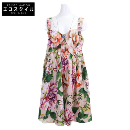 [Excellent Condition/Domestic Authentic] F610WT/HS5F8 Floral Flower Button Camisole Dress 50 Ladies