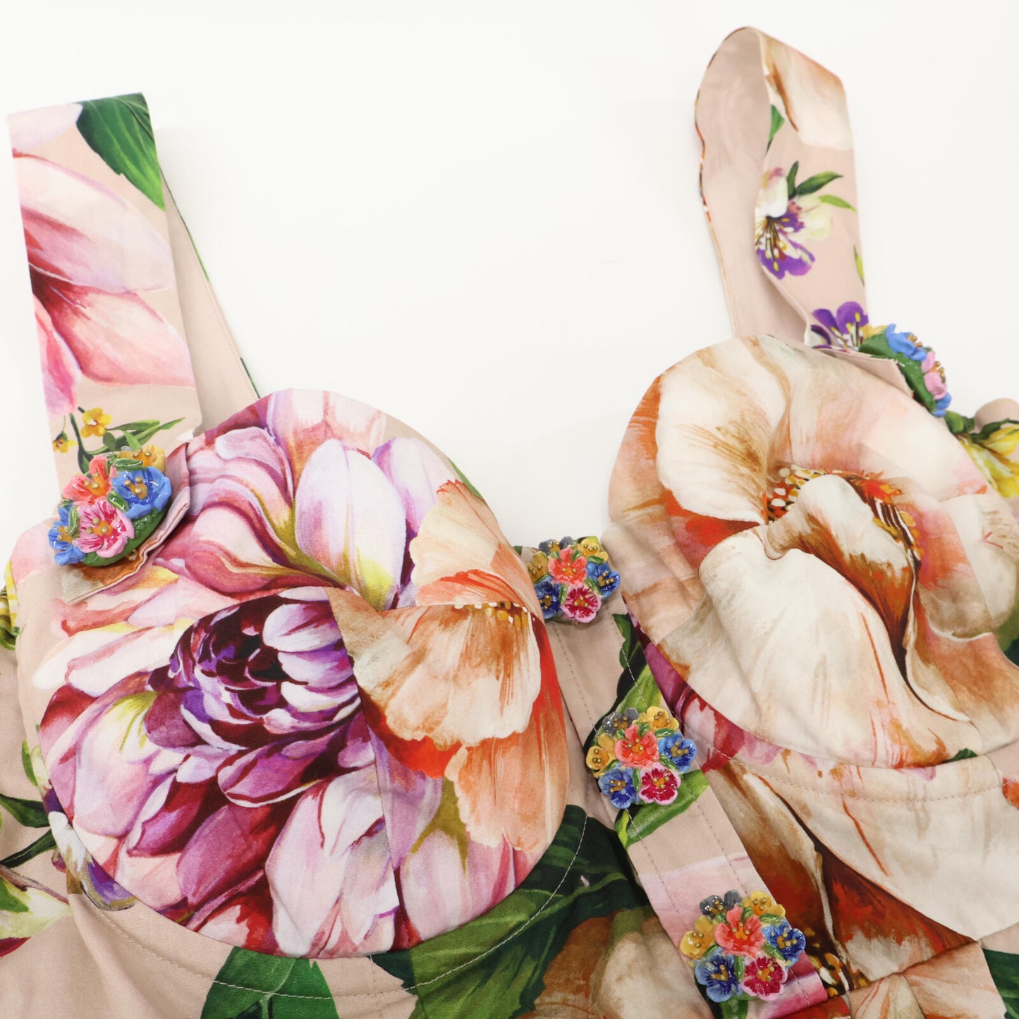 [Excellent Condition/Domestic Authentic] F610WT/HS5F8 Floral Flower Button Camisole Dress 50 Ladies