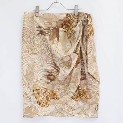 Salvatore Ferragamo 【Excellent condition/Domestic genuine product】Animal print wrap skirt