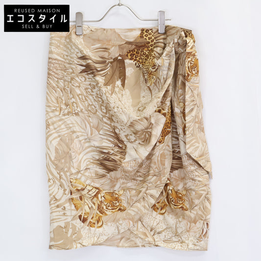 Salvatore Ferragamo 【Excellent condition/Domestic genuine product】Animal print wrap skirt