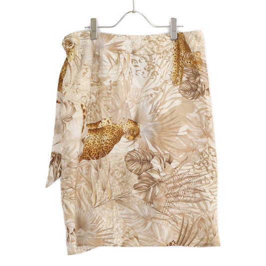 Salvatore Ferragamo 【Excellent condition/Domestic genuine product】Animal print wrap skirt
