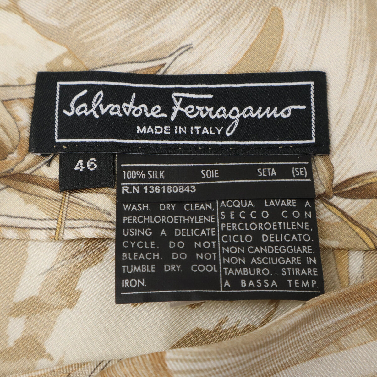 Salvatore Ferragamo 【Excellent condition/Domestic genuine product】Animal print wrap skirt