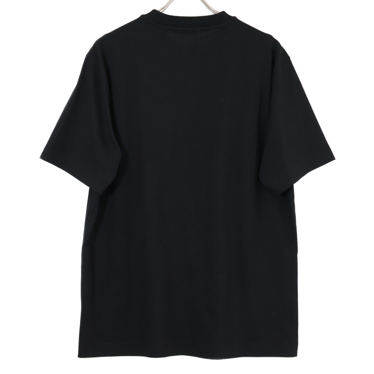 BURBERRY 8116169 Black Equestrian Knight Logo T-Shirt Tops