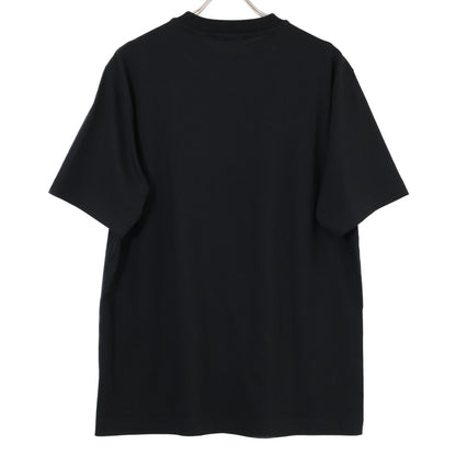 BURBERRY 8116169 Black Equestrian Knight Logo T-Shirt Tops