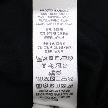 BURBERRY 8116169 Black Equestrian Knight Logo T-Shirt Tops