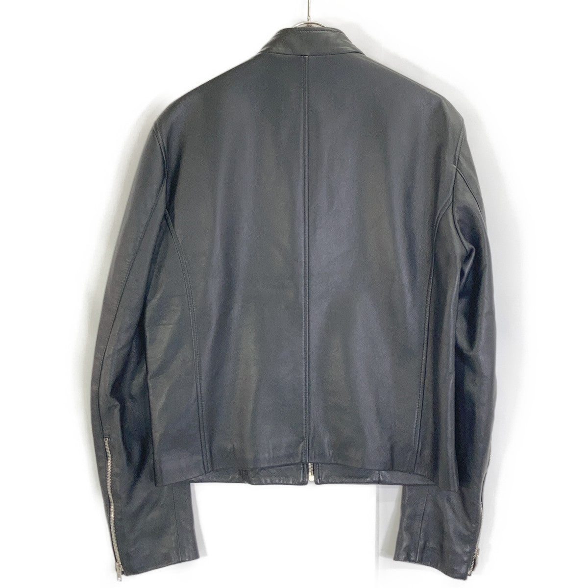BARNEYS NEW YORK Black 2048286 Lambskin Single Rider Jacket