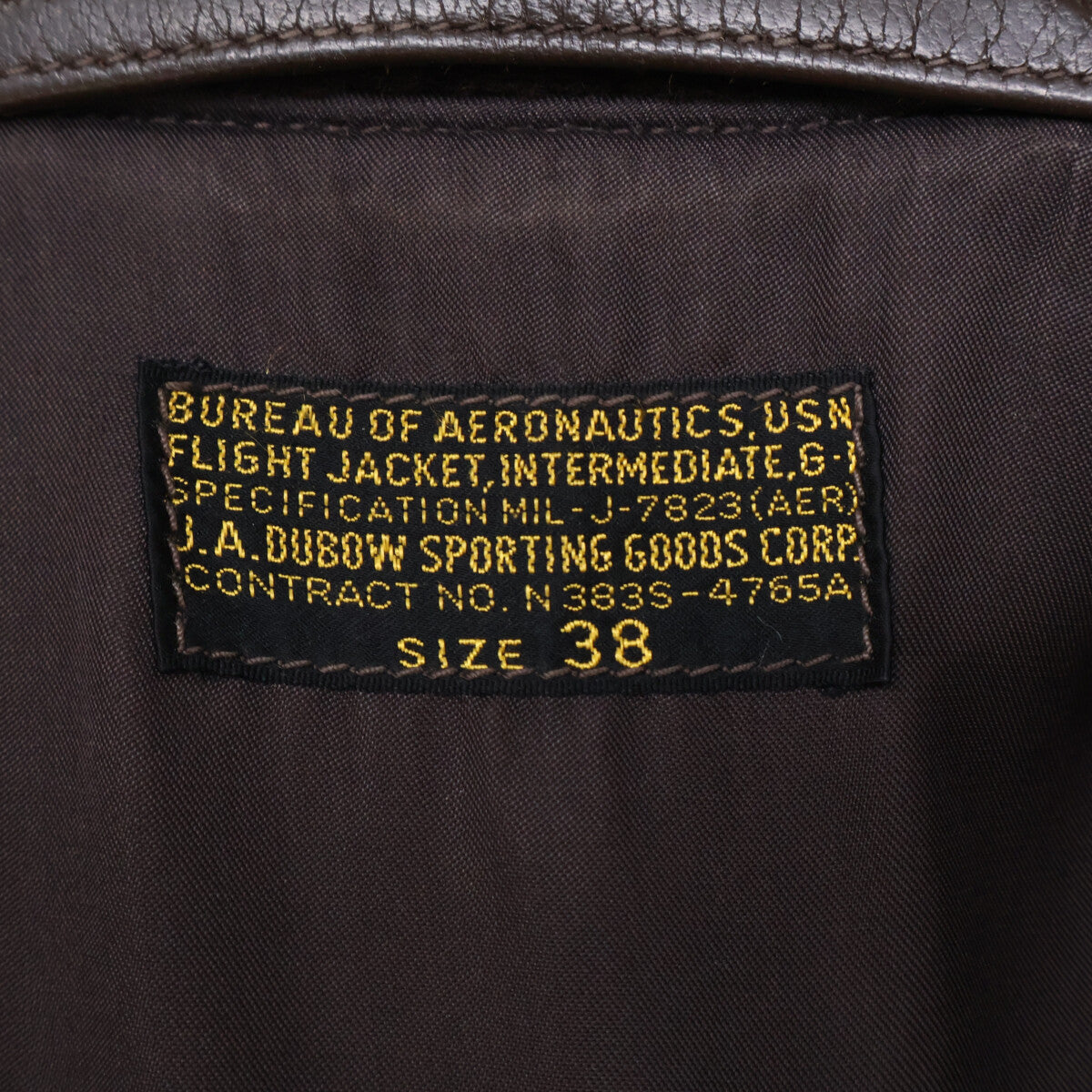 THE REAL MCCOY'S THE REAL McCOY'S MIL-J-7823 N383S-4765A J.A.DUBOW SPORTING GOODS CORP 公司复刻 G-1 飞行夹克 夹克