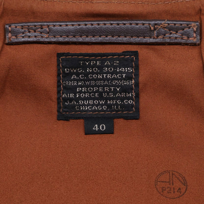 THE FEW J.A.DUBOW A-2 30-1415 W33-038 Real McCoy Custom King Flight Jacket