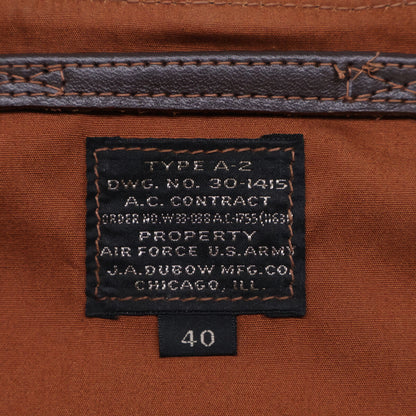 THE FEW J.A.DUBOW A-2 30-1415 W33-038 Real McCoy Custom King Flight Jacket