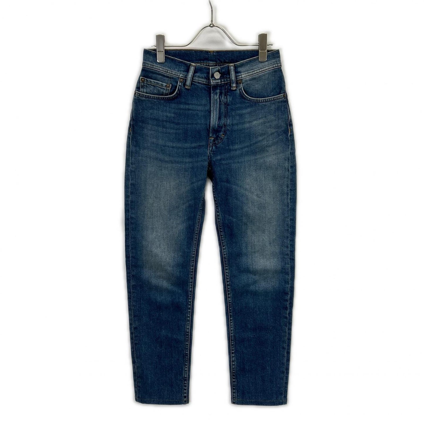 ACNE STUDIOS A00210 Melk Mid Blue Trash Slim Tapered Denim Pants Bottoms 24