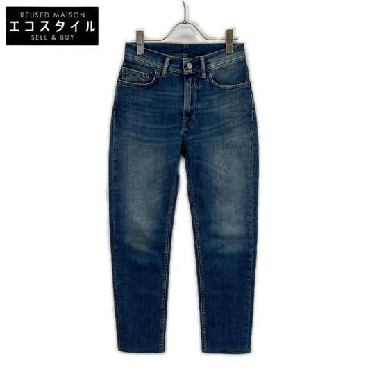 ACNE STUDIOS A00210 Melk Mid Blue Trash Slim Tapered Denim Pants Bottoms 24