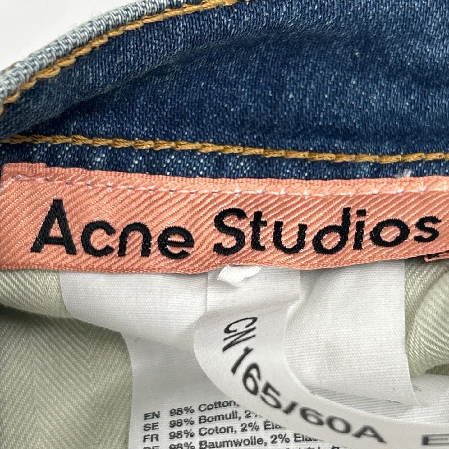 ACNE STUDIOS 潮流实验 Acne Studios A00210 Melk Mid Blue Trash 修身锥形牛仔裤 裤子 24