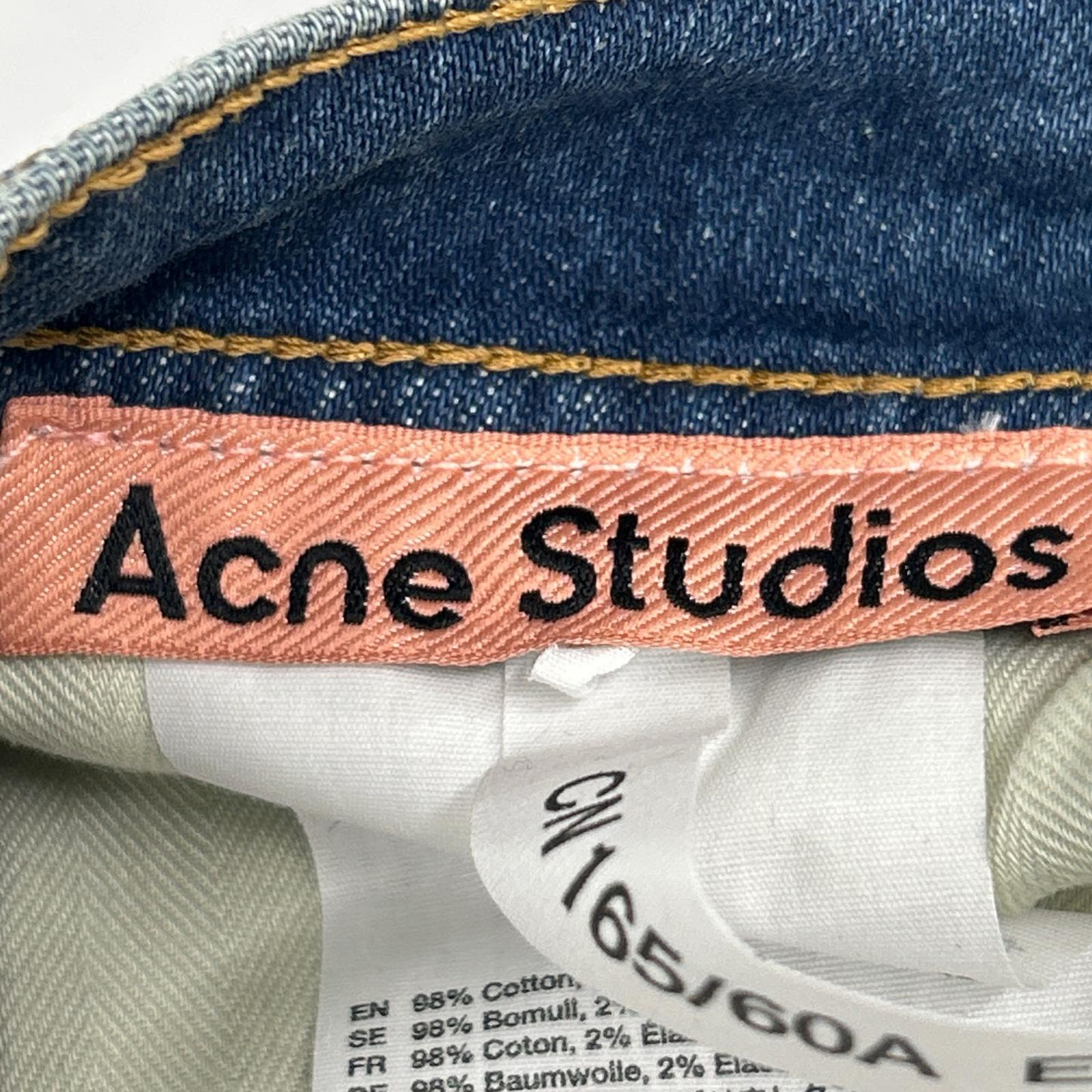 ACNE STUDIOS 潮流实验 Acne Studios A00210 Melk Mid Blue Trash 修身锥形牛仔裤 裤子 24