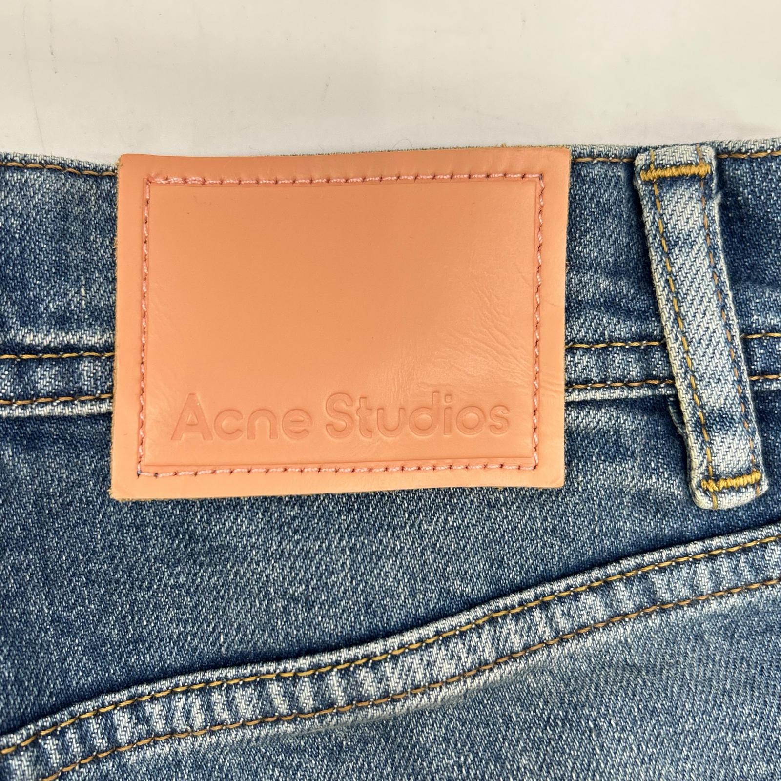 ACNE STUDIOS 潮流实验 Acne Studios A00210 Melk Mid Blue Trash 修身锥形牛仔裤 裤子 24