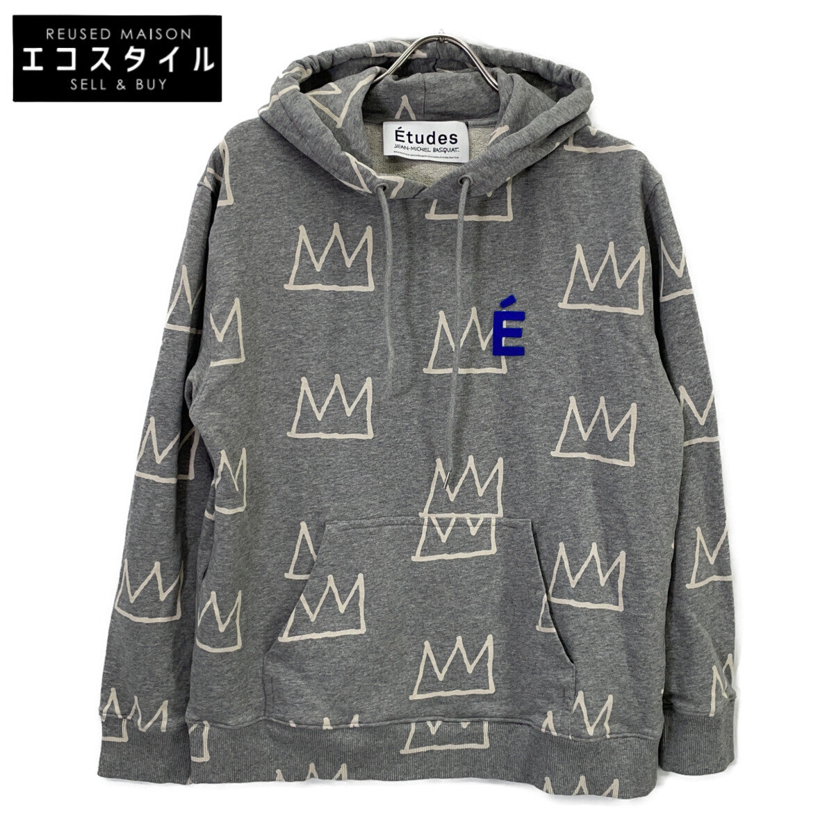 tude Etude × Jean-Michel Basquiat 灰色连帽衫上衣