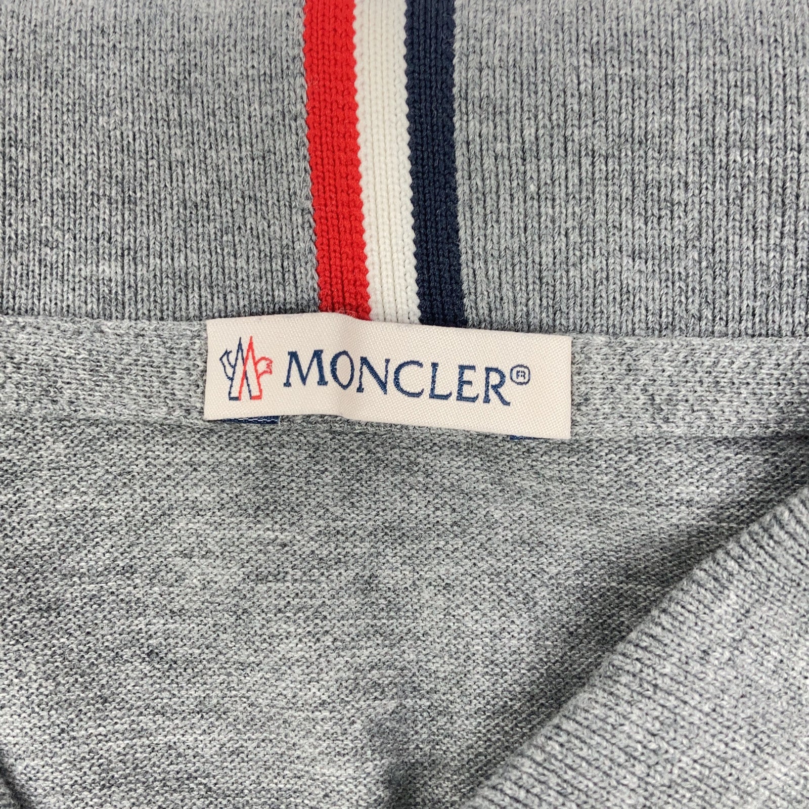MONCLER 盟可睐 灰色 袖口徽标 Polo 衫 上衣