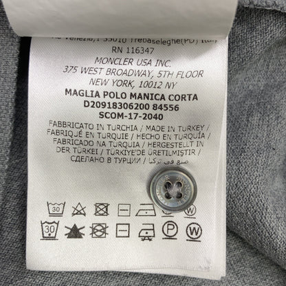 MONCLER 盟可睐 灰色 袖口徽标 Polo 衫 上衣