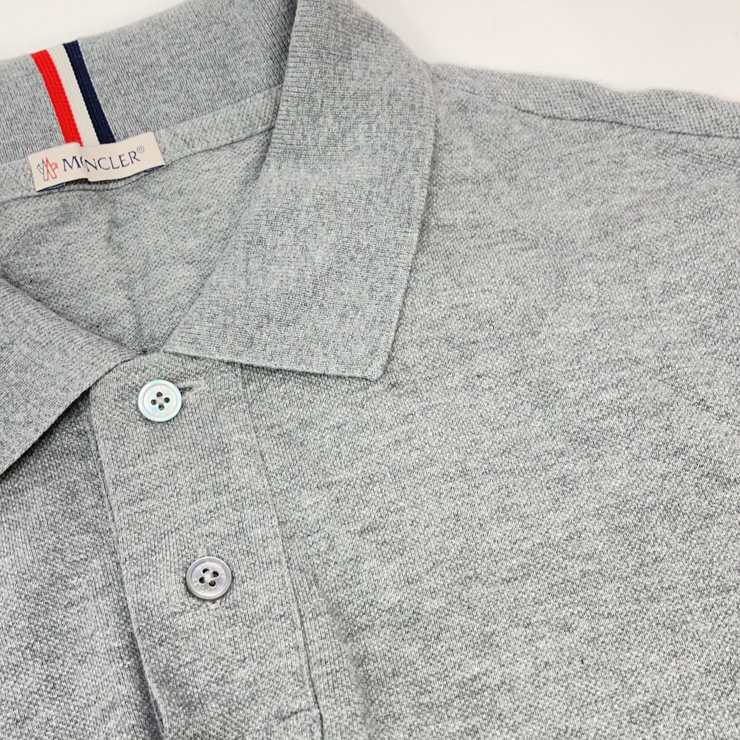 MONCLER 盟可睐 灰色 袖口徽标 Polo 衫 上衣