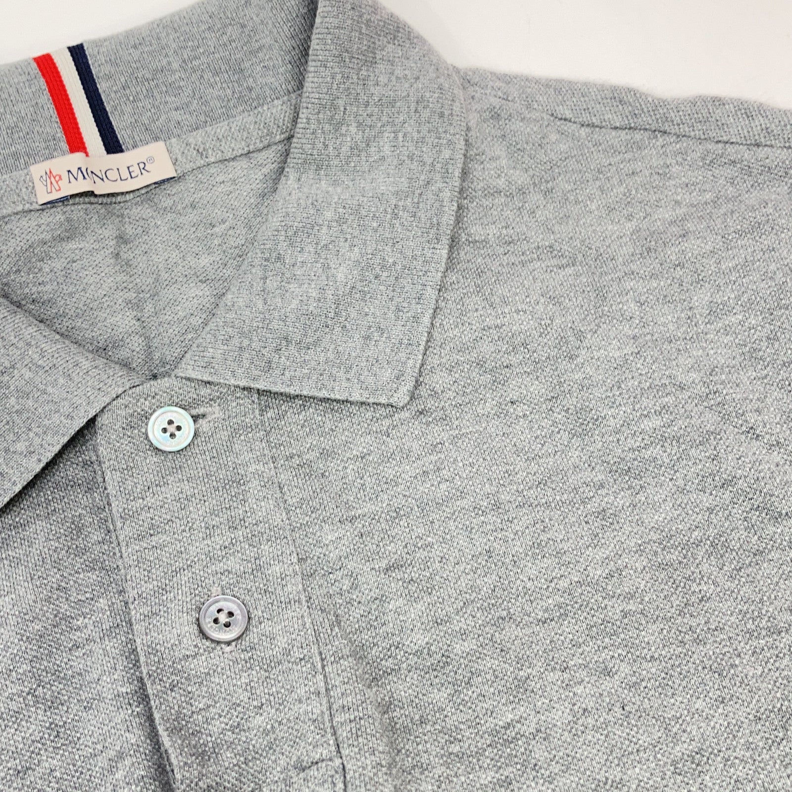 MONCLER 盟可睐 灰色 袖口徽标 Polo 衫 上衣