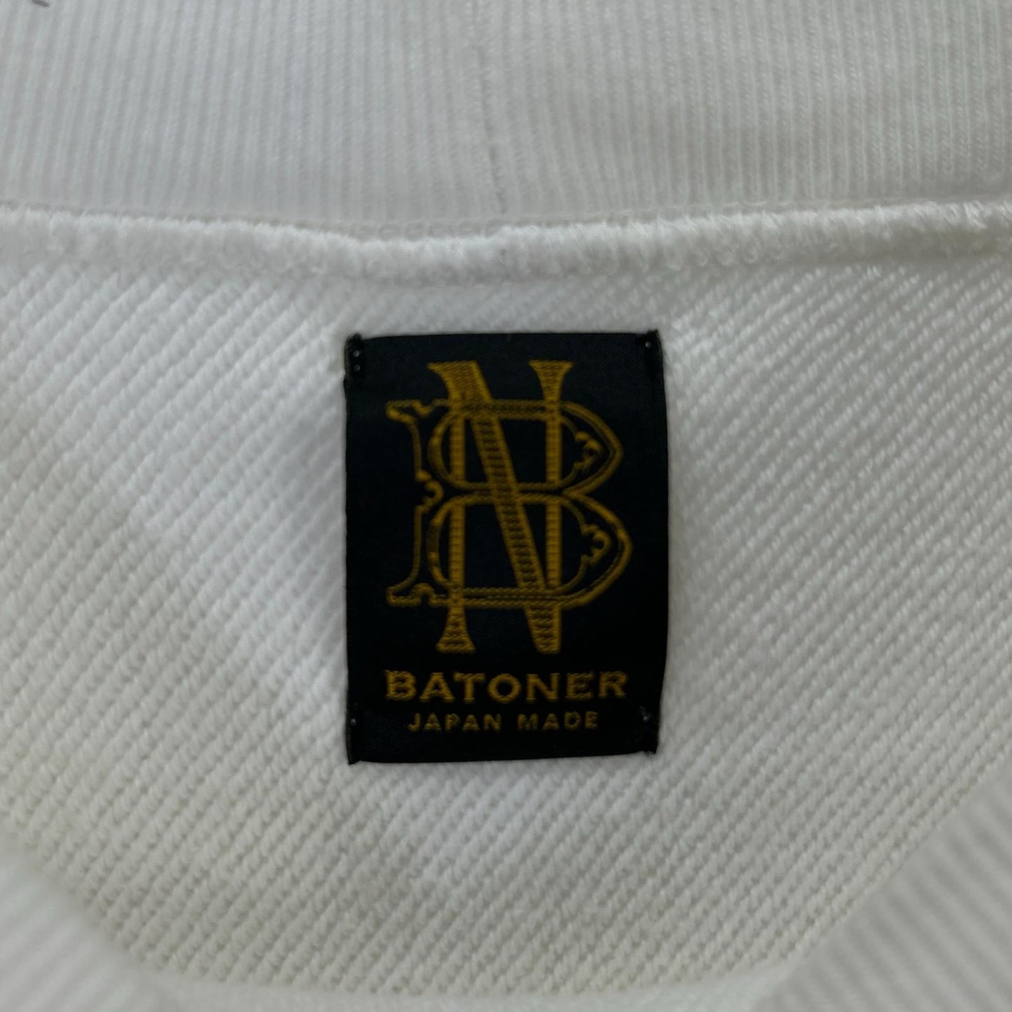 BATONER バトナー BN-24SL-009 ホワイト クルーネックスウェット トップス
